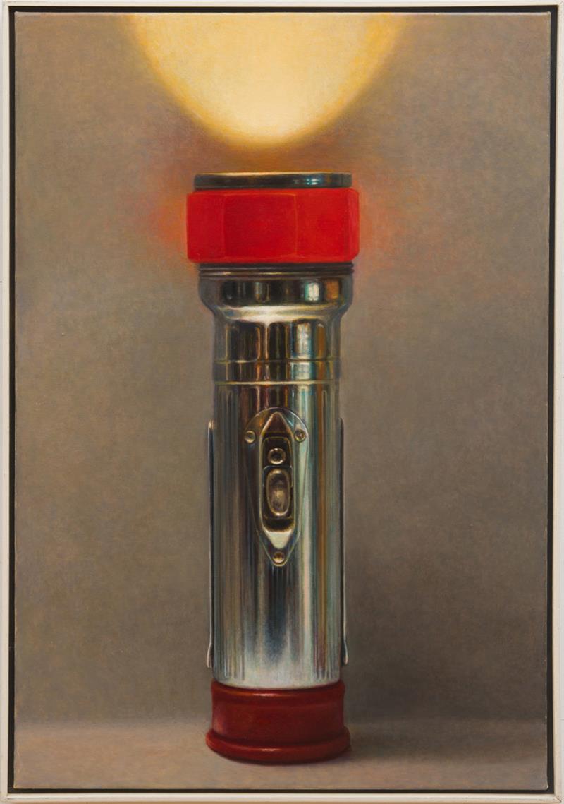 Appraisal: JAMES DEL GROSSO b FLASHLIGHT Oil on canvas signed 'Del