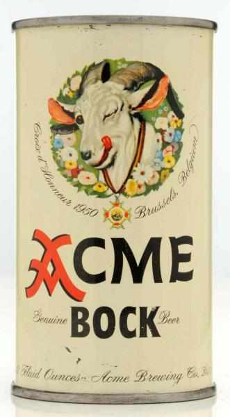 Appraisal: Acme Bock Beer Flat Top L A Beer Can -