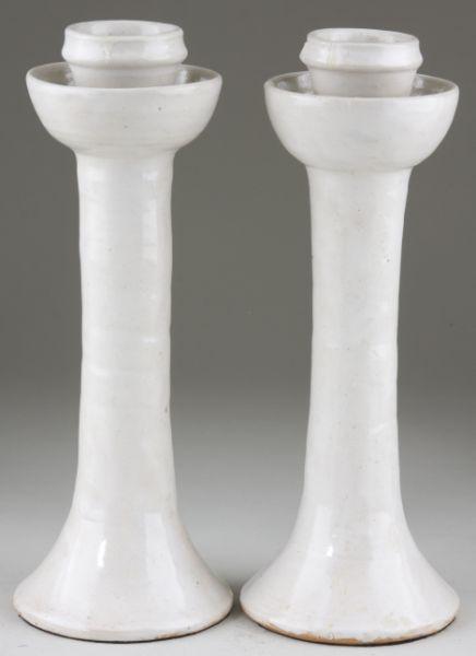 Appraisal: Pair of Ben Owen Master Potter Candlesticks circa s in