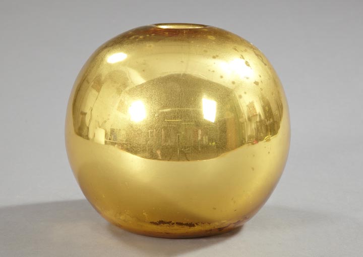 Appraisal: Large Gold Mercury Glass Vase second quarter th century of