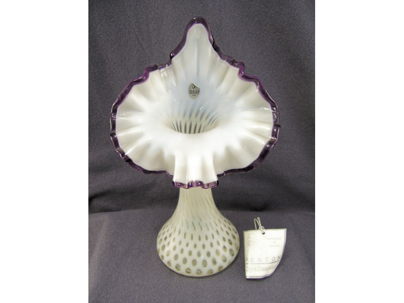 Appraisal: Fenton Jack in the Pulpit Vase Fenton coin dot design