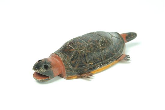 Appraisal: TURTLE ICE FISHING DECOY American st half- th century hardwood