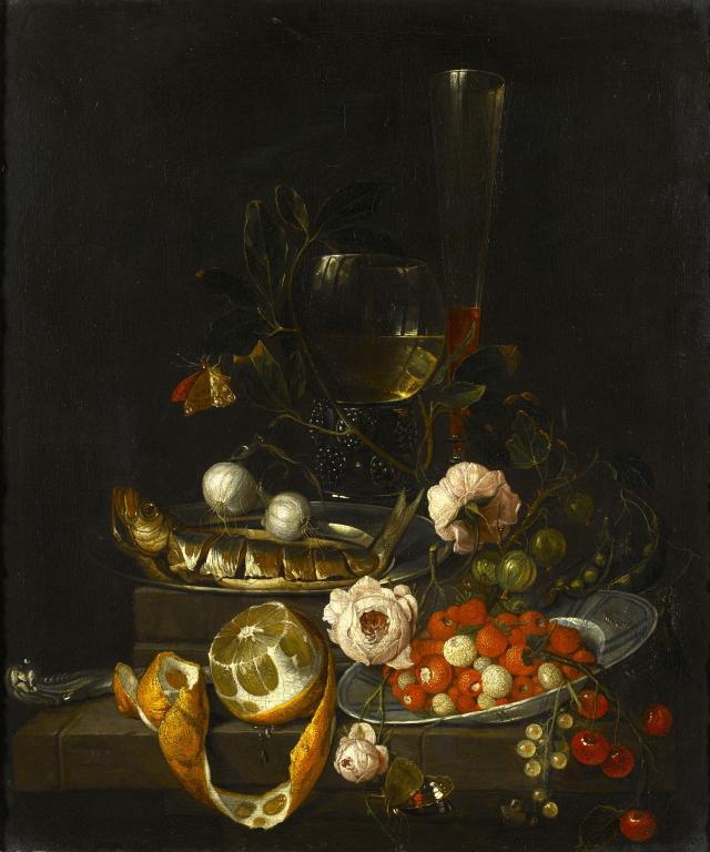 Appraisal: FOLLOWER OF WILLEM KALF - LUXURIENT STILL LIFE WITH ROSES