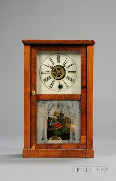 Appraisal: Rosewood Cottage Shelf Clock by Smith and Goodrich Bristol Connecticut