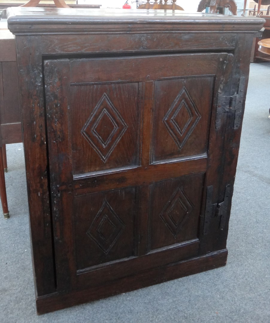 Appraisal: A th century and later made up oak carved single