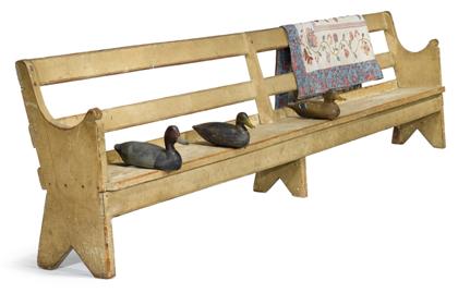 Appraisal: Painted Quaker meeting bench th century