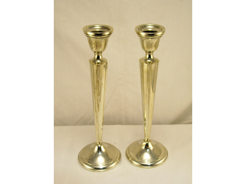 Appraisal: Pair Sterling Candlesticks Weighted bases marked sterling no manufacturer mark