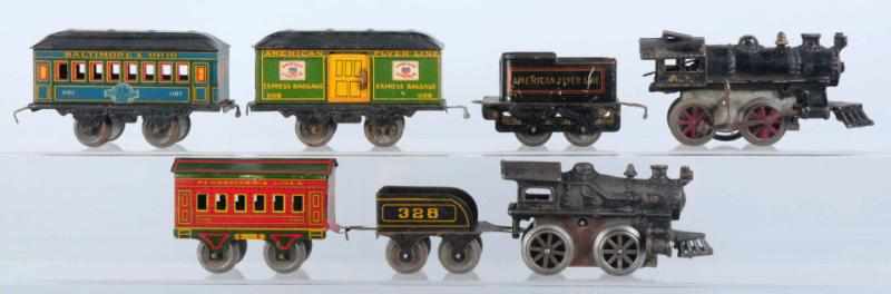 Appraisal: Lot of Clockwork Train Sets American Includes The Hummer set