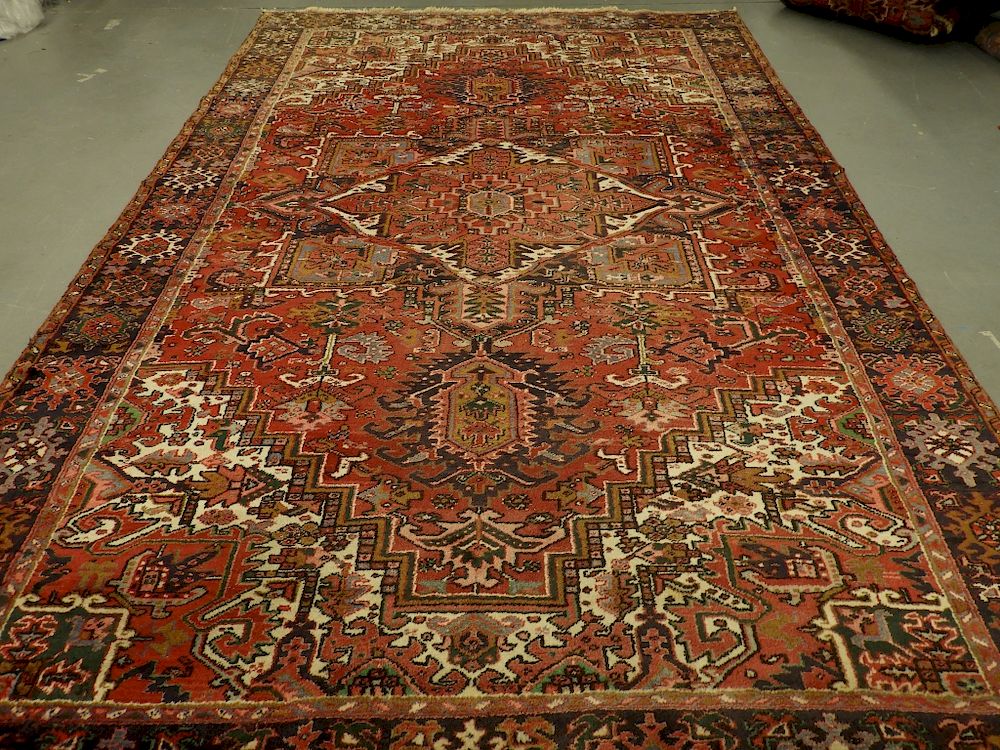 Appraisal: C Persian Middle Eastern Heriz Carpet Rug Persia Circa Central