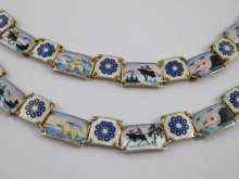 Appraisal: Two similar silver and enamelled bracelets by David Andersen of