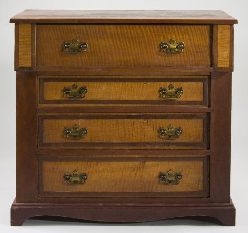 Appraisal: Chest of Drawers th c Mid-Atlantic cherry and tiger maple