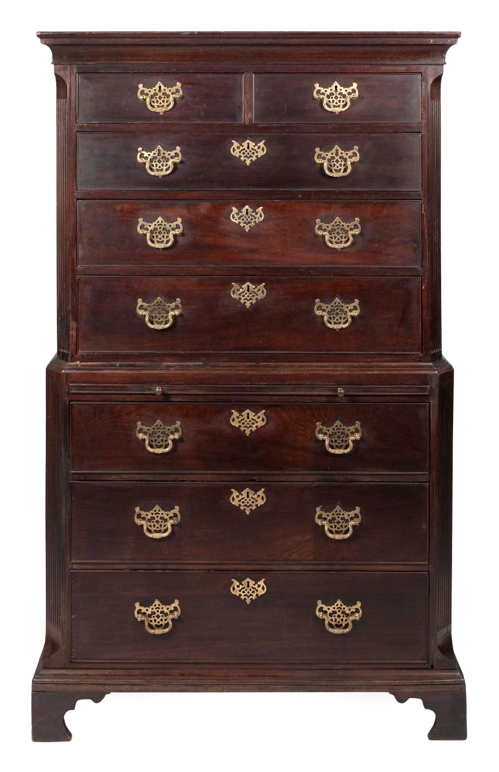 Appraisal: GEORGIAN CHEST-ON-CHEST CIRCA HEIGHT WIDTH DEPTH GEORGIAN CHEST-ON-CHEST Circa In