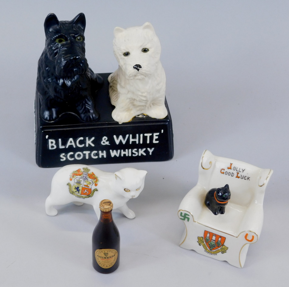 Appraisal: Various items to include a black and white Scotch whisky