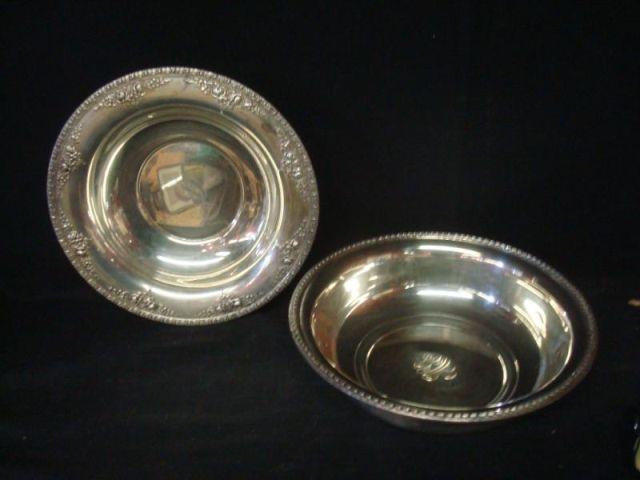 Appraisal: Sterling Large Bowls Both bowls are monogrammed From an East