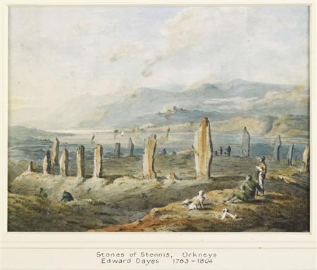 Appraisal: EDWARD DAYES BRITISH - STANDING STONES OF STENNIS ORKNEY Watercolour