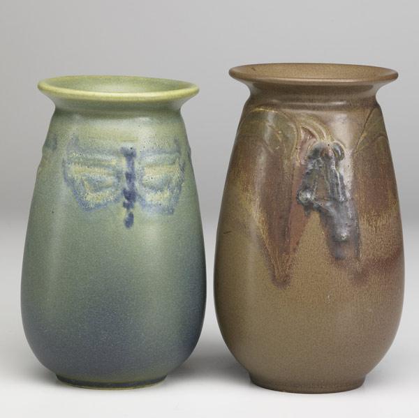 Appraisal: CHARLES S TODDROOKWOODTwo Decorated Mat vases and Several minor glaze