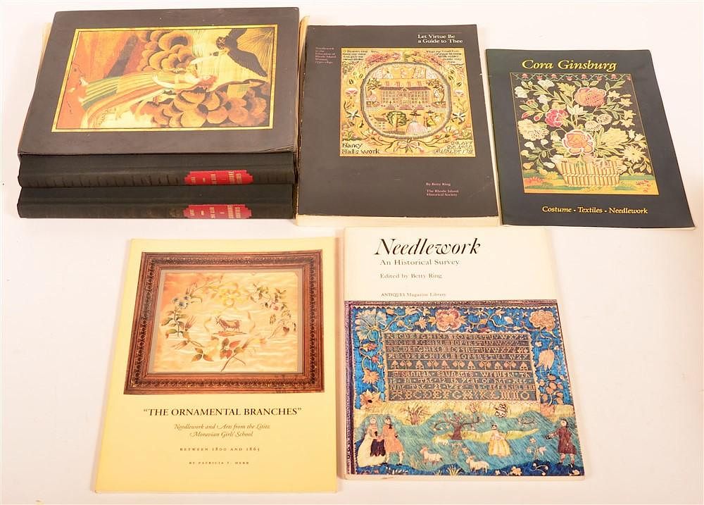 Appraisal: vols Books on Embroidery Needlework Ring Girlhood Embroidery - NY