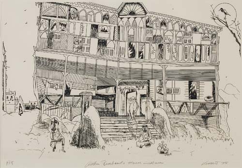 Appraisal: VINCENT SMITH - Arthur Rimbaud's House in Harar Etching x