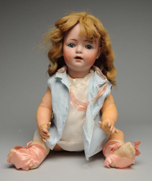 Appraisal: Lot Of Dolls First is a German bisque socket head