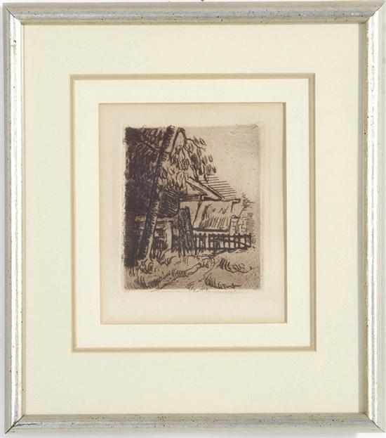 Appraisal: Paul Cezanne French - ENTREE DE FERME RUE REMY engraving