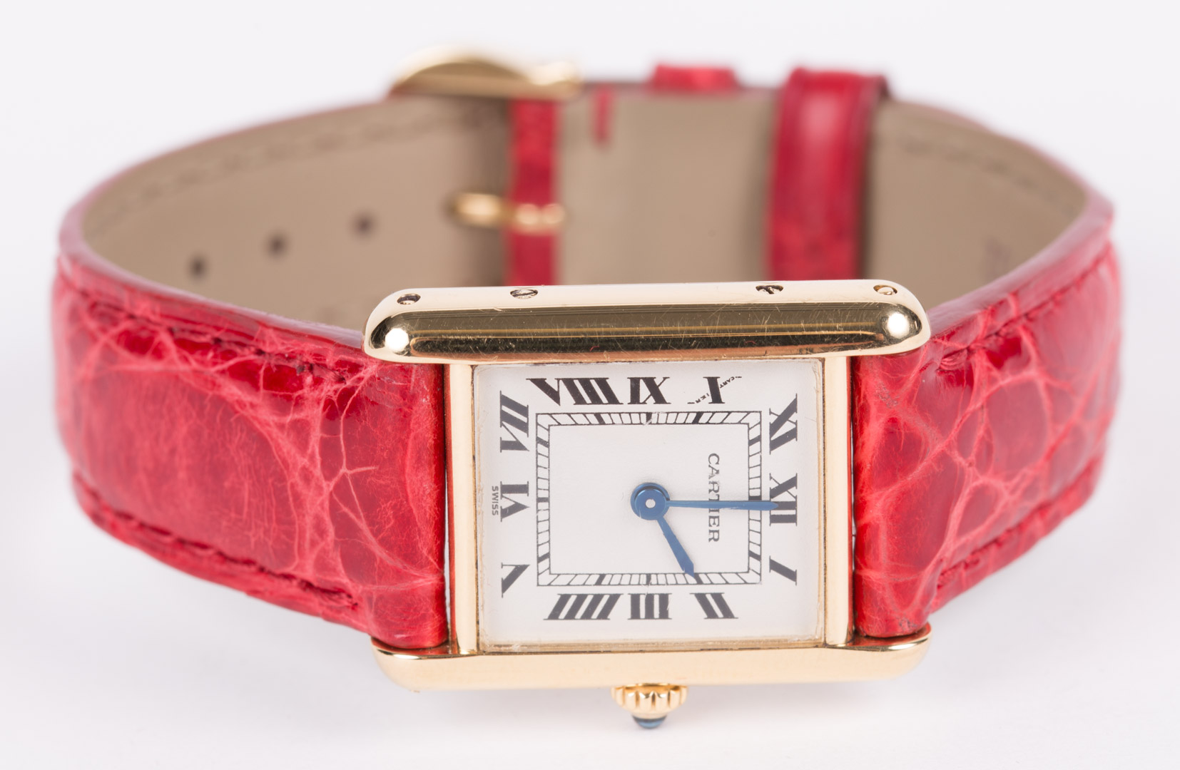 Appraisal: A Lady's Cartier Tank Watch kt yellow gold with red