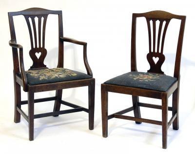 Appraisal: A SET OF SEVEN GEORGE III MAHOGANY CHAIRS including an