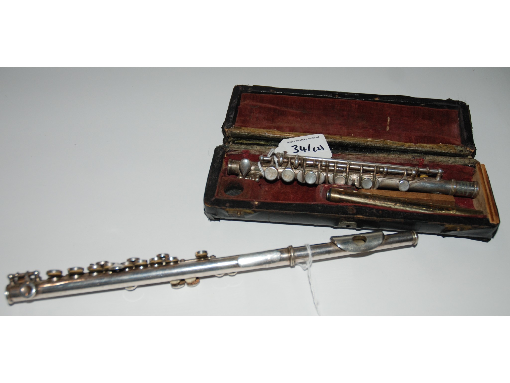 Appraisal: A white-metal piccolo by J R Lafleur Sons Ltd and