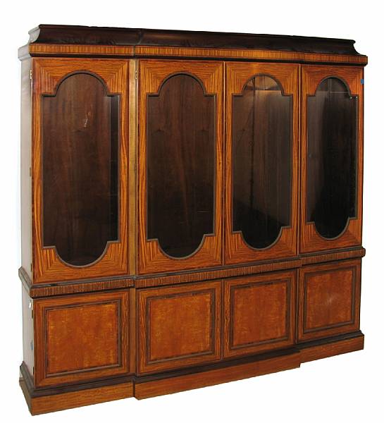 Appraisal: A satinwood bookcase height ft in width ft depth in