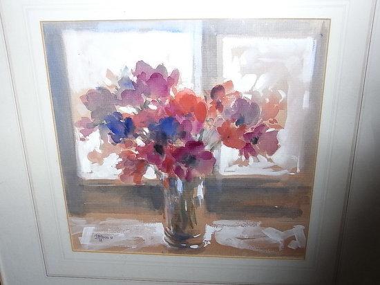 Appraisal: PAUL GAISFORD British b 'Anenomes in a vase' signed and