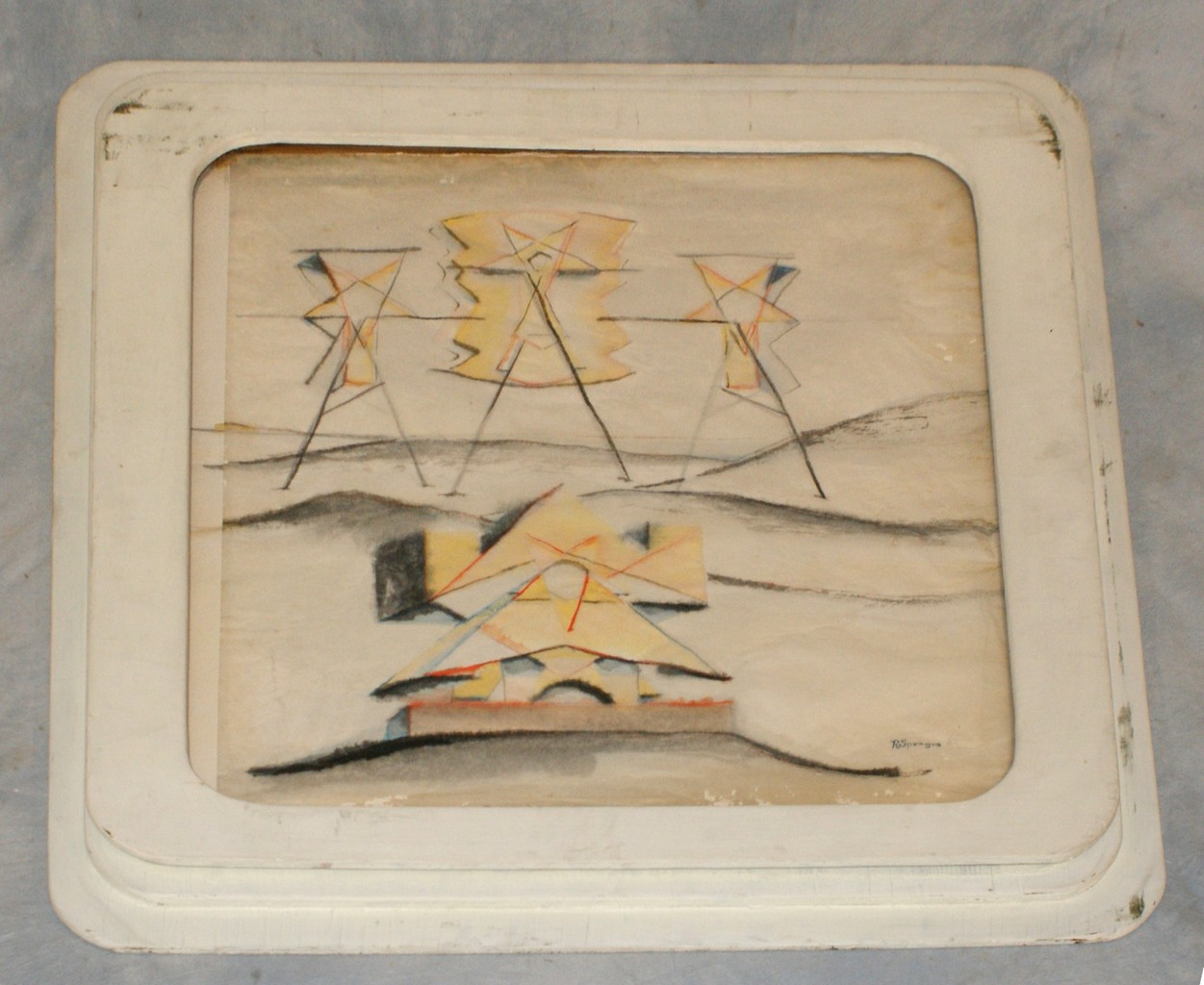 Appraisal: Ruth Sprague American th c w c and pencil Geometric