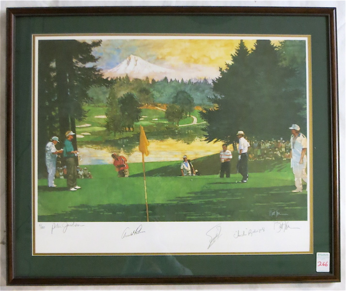 Appraisal: AUTOGRAPHED GOLF PRINT FRED MEYER CHALLENGE by Bart Forbes with