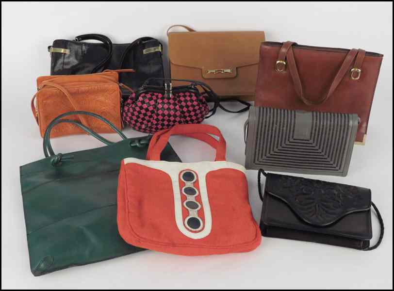 Appraisal: COLLECTION OF HANDBAGS Includes Saks fifth avenue and a variety