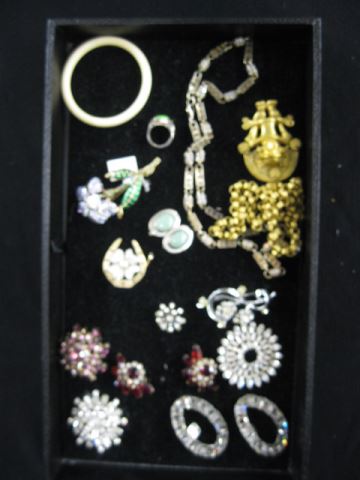 Appraisal: Estate Lot of Costume Jewelry sterling pearls pins and more