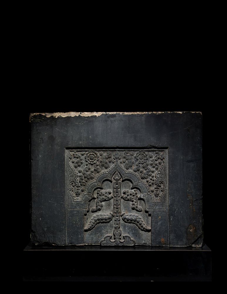 Appraisal: A Fine Mughal Greystone Panel Height x width x depth