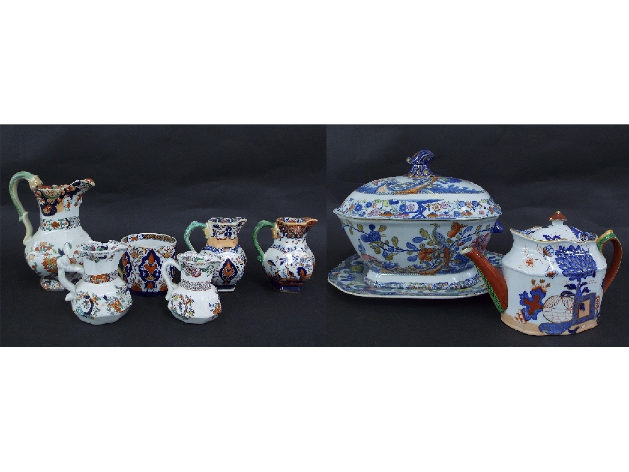 Appraisal: Masons Ironstone to include an oval teapot decorated in the