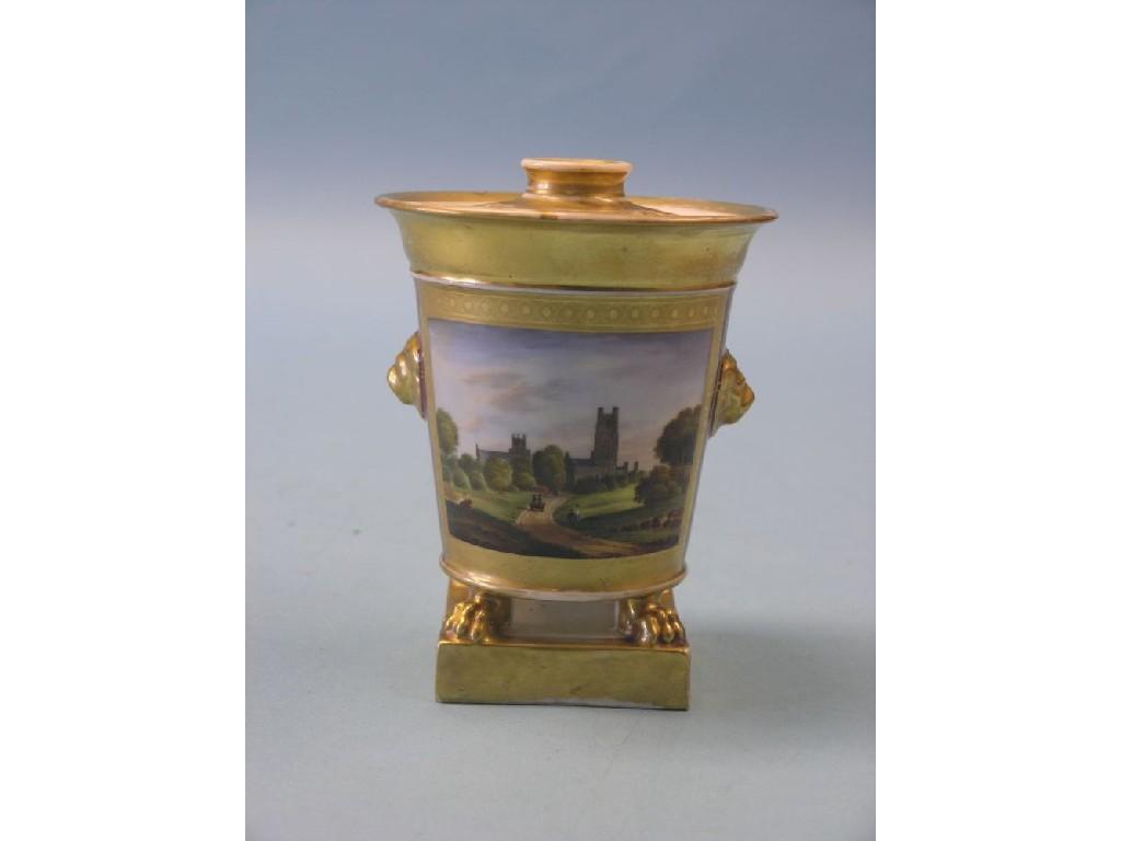 Appraisal: A th century French porcelain bulb pot painted with a