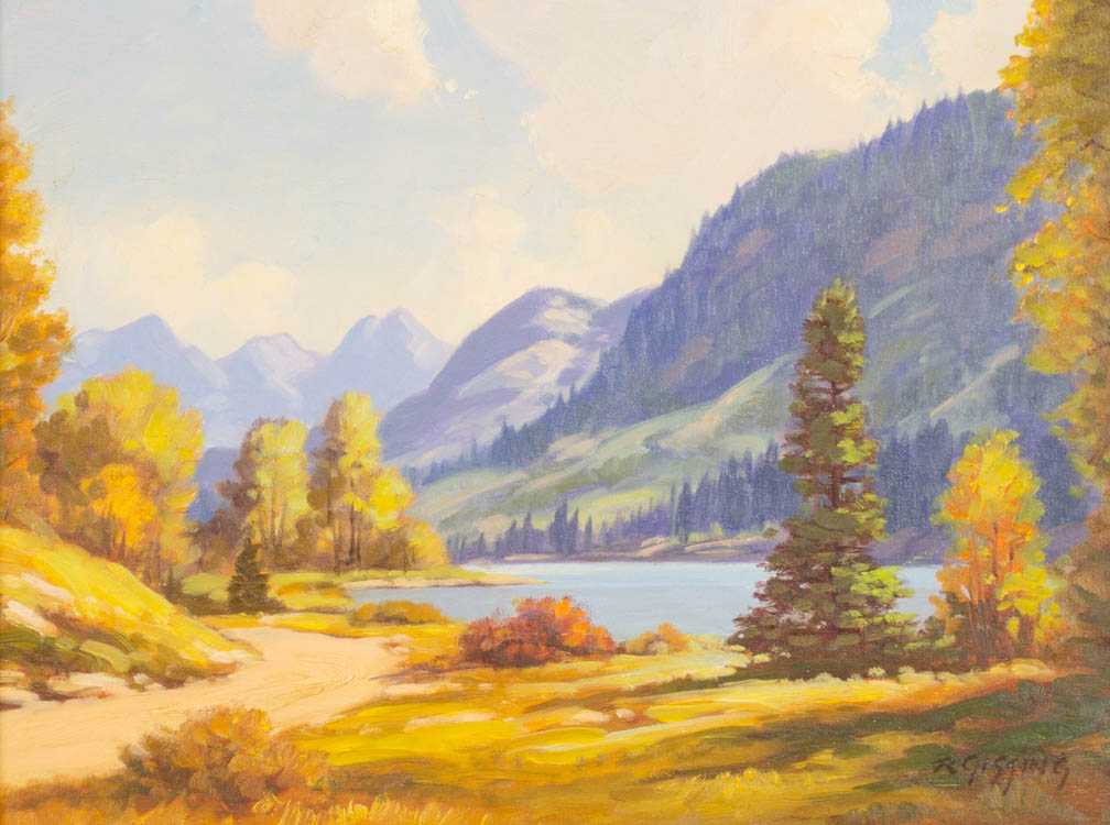 Appraisal: ROLAND GISSING OIL ON BOARD Alberta Canada - Kootenay Lake