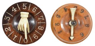 Appraisal: Pair of Whist Markers with Wood Base and Ivory Pointers