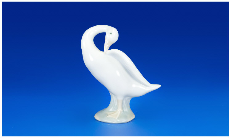 Appraisal: Lladro Figure Swan Stands inches in Height