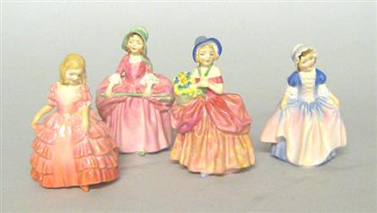 Appraisal: Royal Doulton porcelain figures th century Four small figurines of