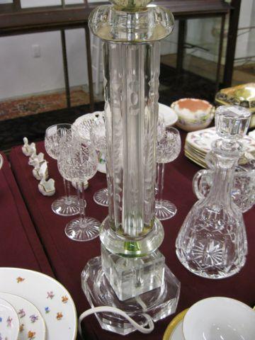 Appraisal: Cut Crystal Table Lamp body