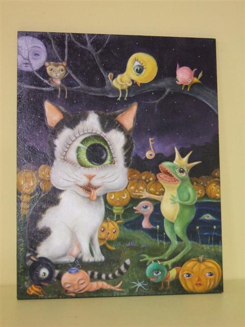 Appraisal: ELIZABETH VICTORIA KNOWLES AMERICAN HALLOWEEN Oil on board x in