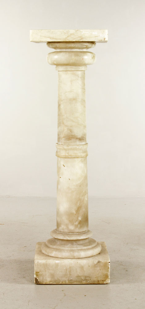 Appraisal: - th C Continental Marble Pedestal th century continental classical