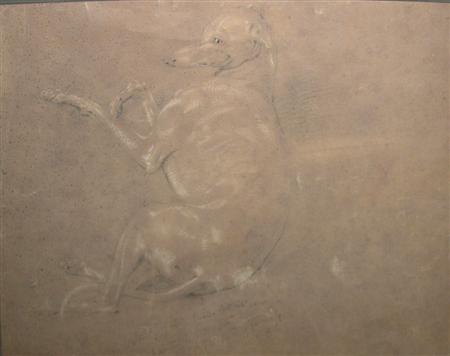 Appraisal: SIR EDWIN LANDSEER R A BRITISH - WHIPPET Initialled and