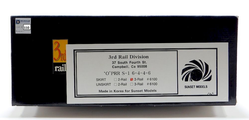 Appraisal: rd Rail O PRR S- - - - O Gauge