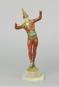 Appraisal: A Vintage Art Deco Sculpture of a Jester A charming