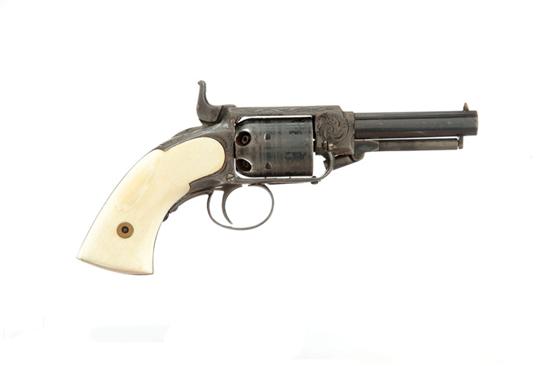 Appraisal: JAMES WARNER POCKET MODEL REVOLVER caliber six-shot cylinder '' round