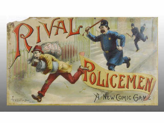 Appraisal: McLoughlin Brothers Rival Policemen Comic Game Description Hard-to-find game with