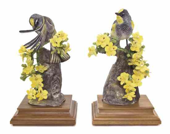 Appraisal: A Pair of Royal Worcester Dorothy Doughty Birds Audubon Warblers