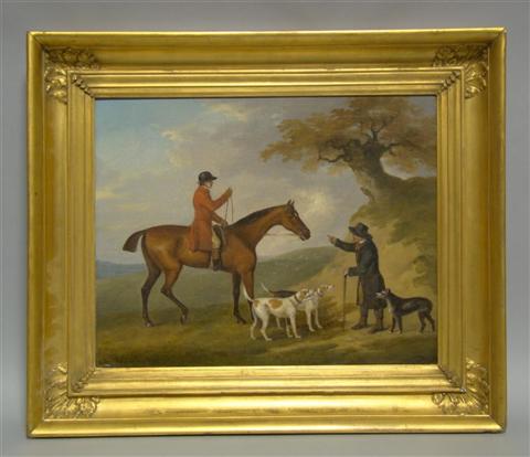 Appraisal: JOHN NOST SARTORIUS BRITISH - THREE FOX HUNTING SCENES Oil